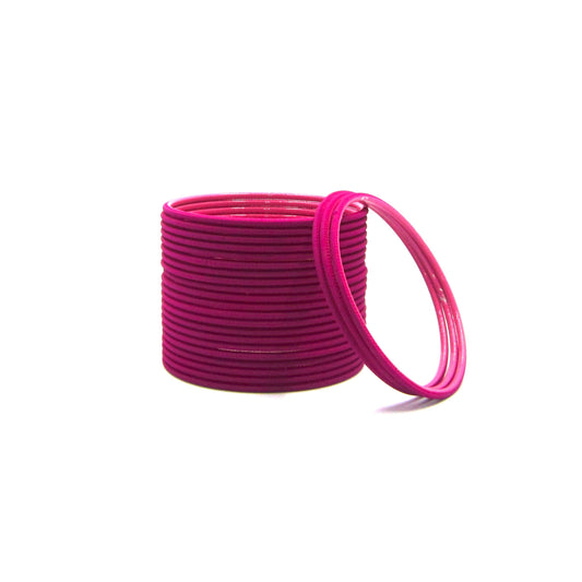 Matte Magenta Metal 24 Bangles by Enava