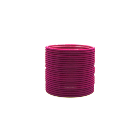 Matte Magenta Metal 24 Bangles by Enava