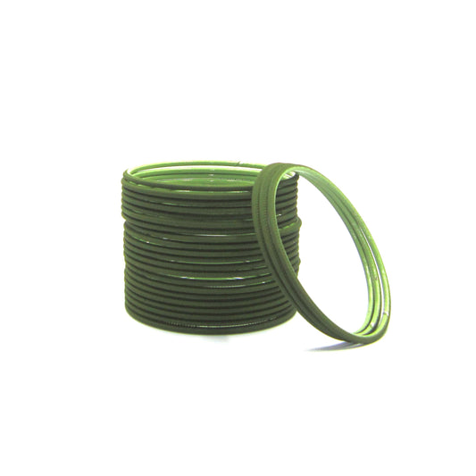 Matte Mehendi Metal 24 Bangles by Enava