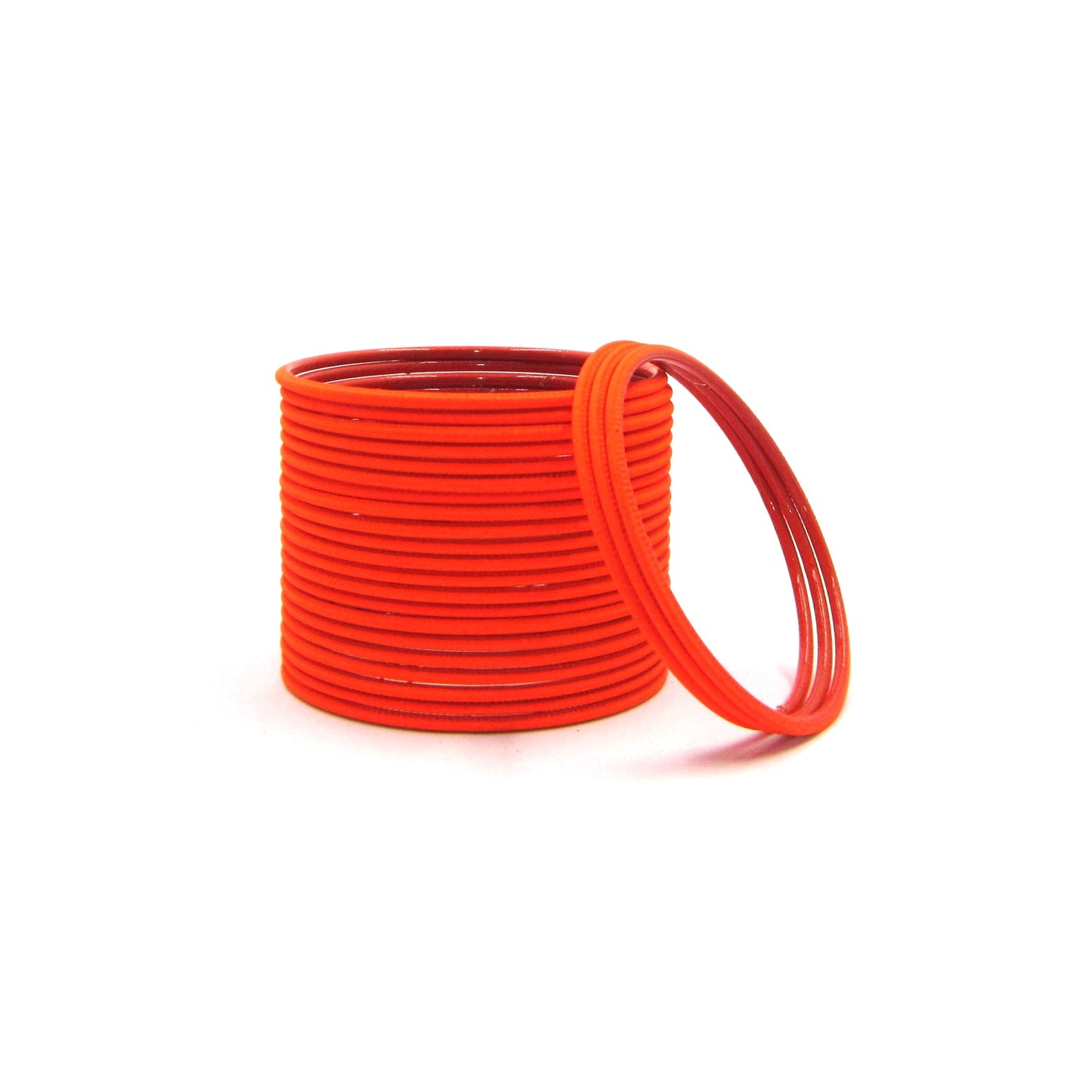 Matte Orange Metal 24 Bangles by Enava