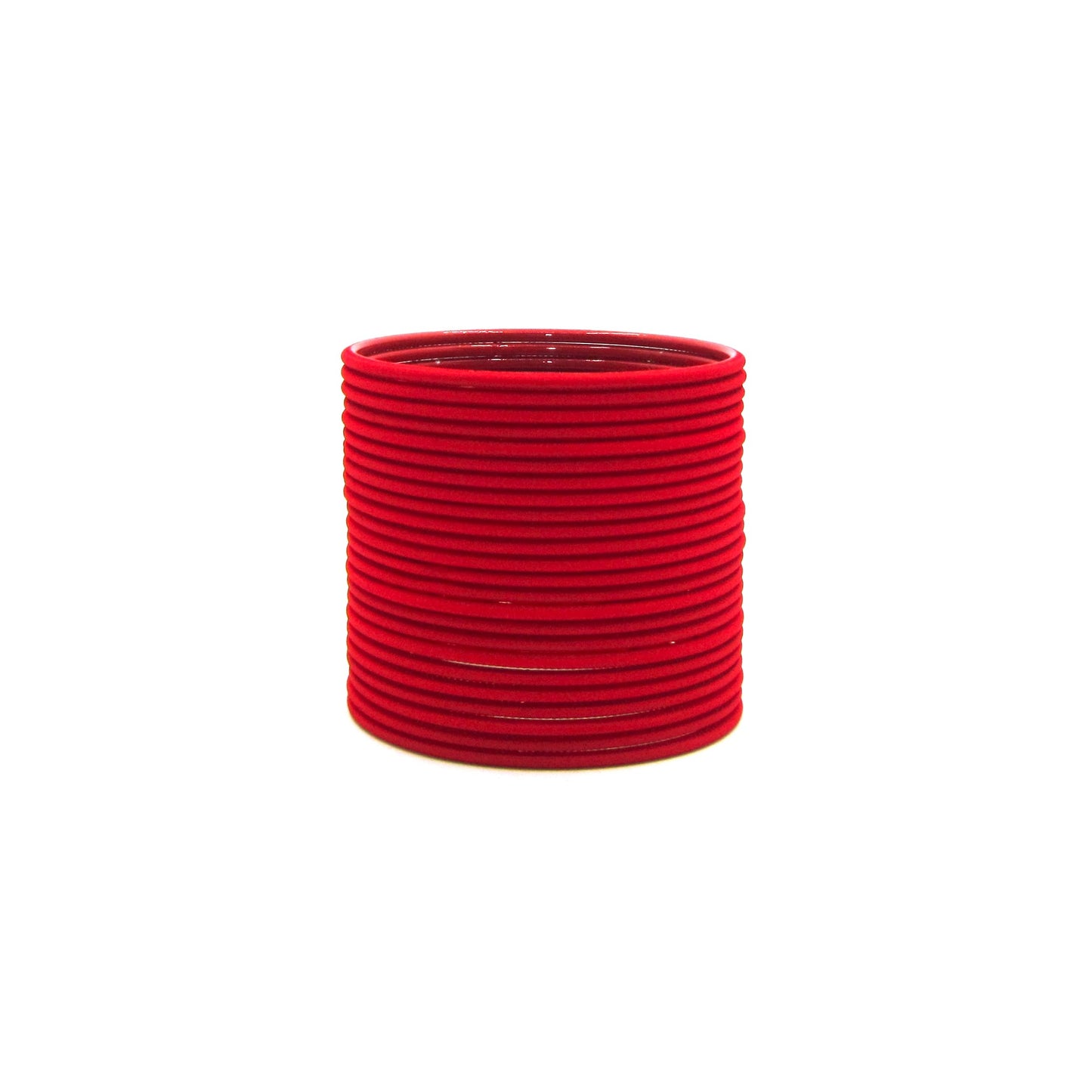 Matte Red Metal 24 Bangles by Enava