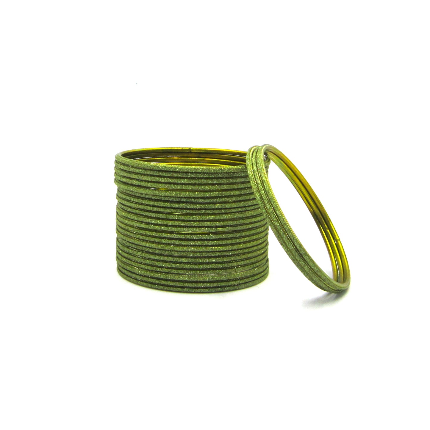 Shiny Mehendi Metal 24 Bangles by Enava