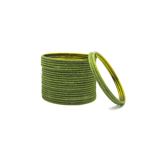 Shiny Mehendi Metal 24 Bangles by Enava