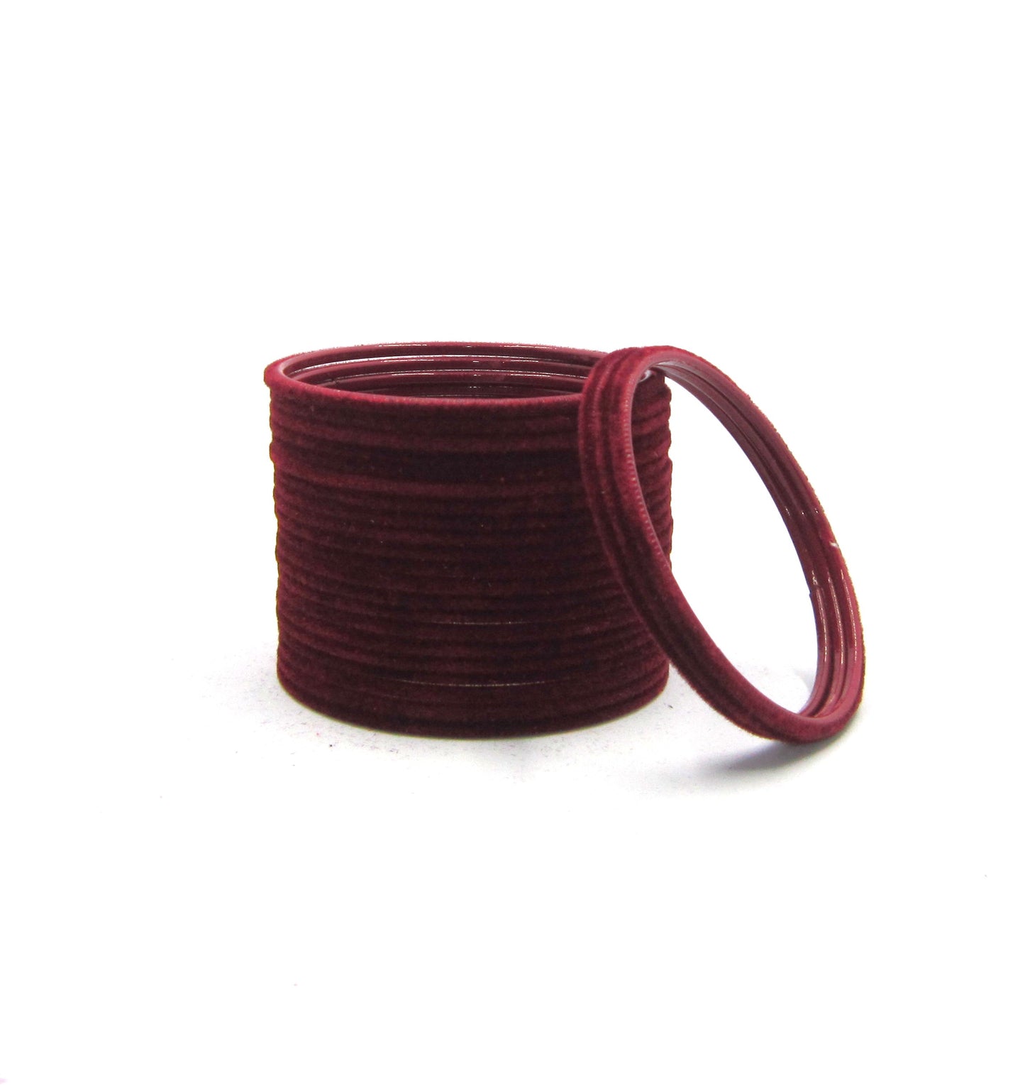 Velvet Maroon Metal 24 Bangles by Enava