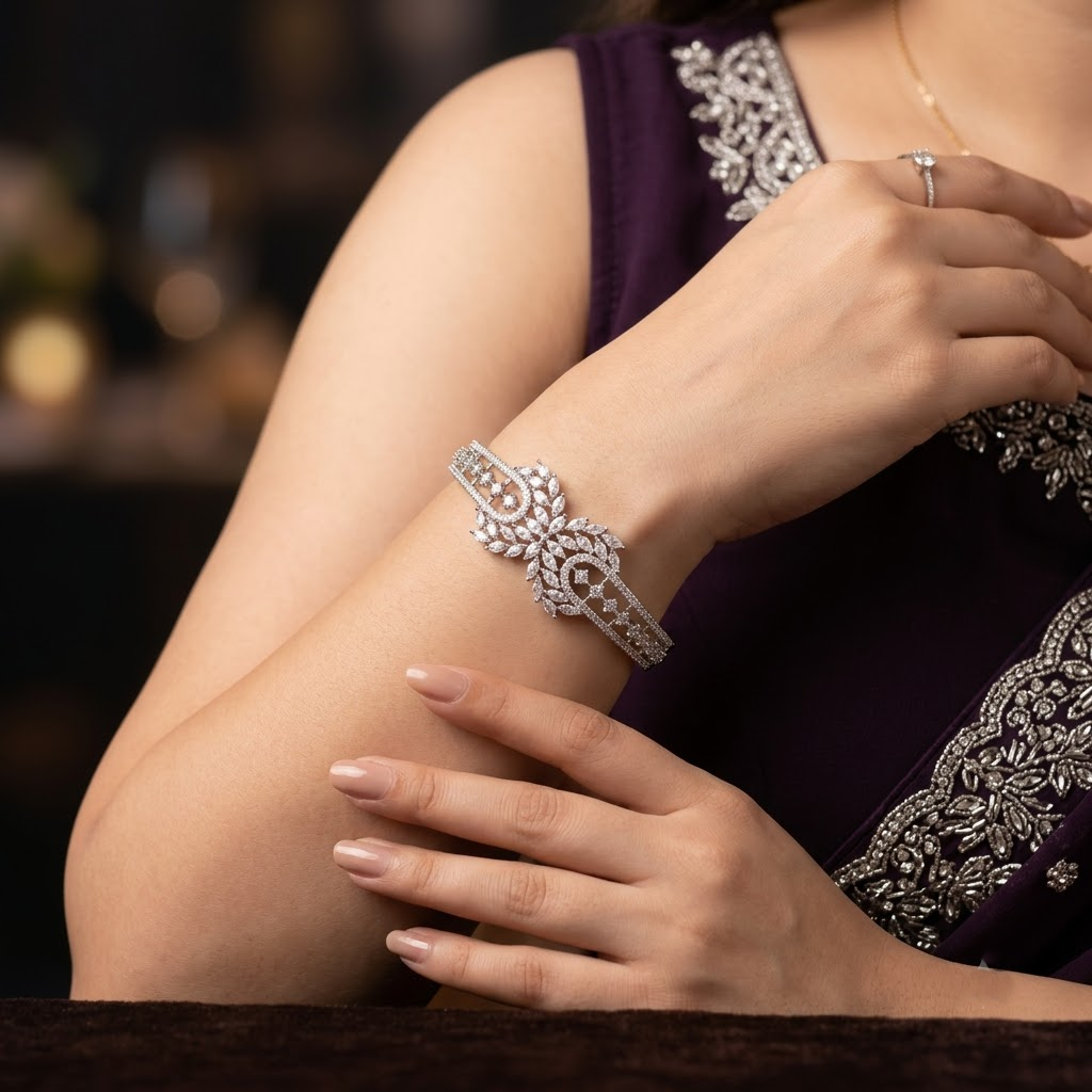 Onyx Spark Silver AD Bracelet
