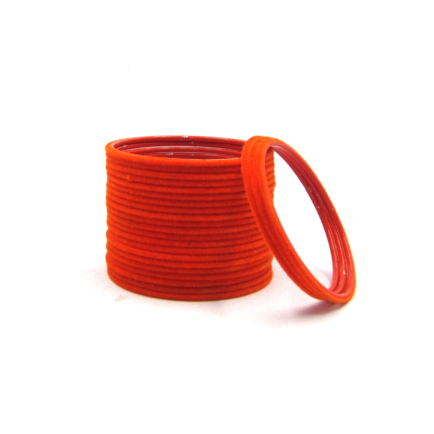Velvet Orange Metal 24 Bangles by Enava