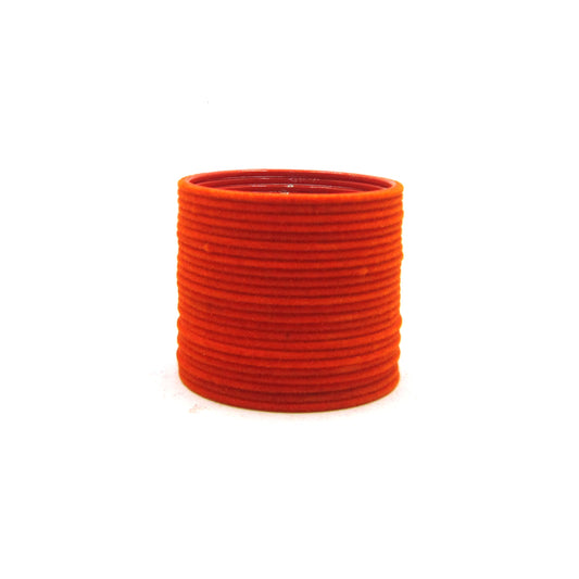 Velvet Orange Metal 24 Bangles by Enava