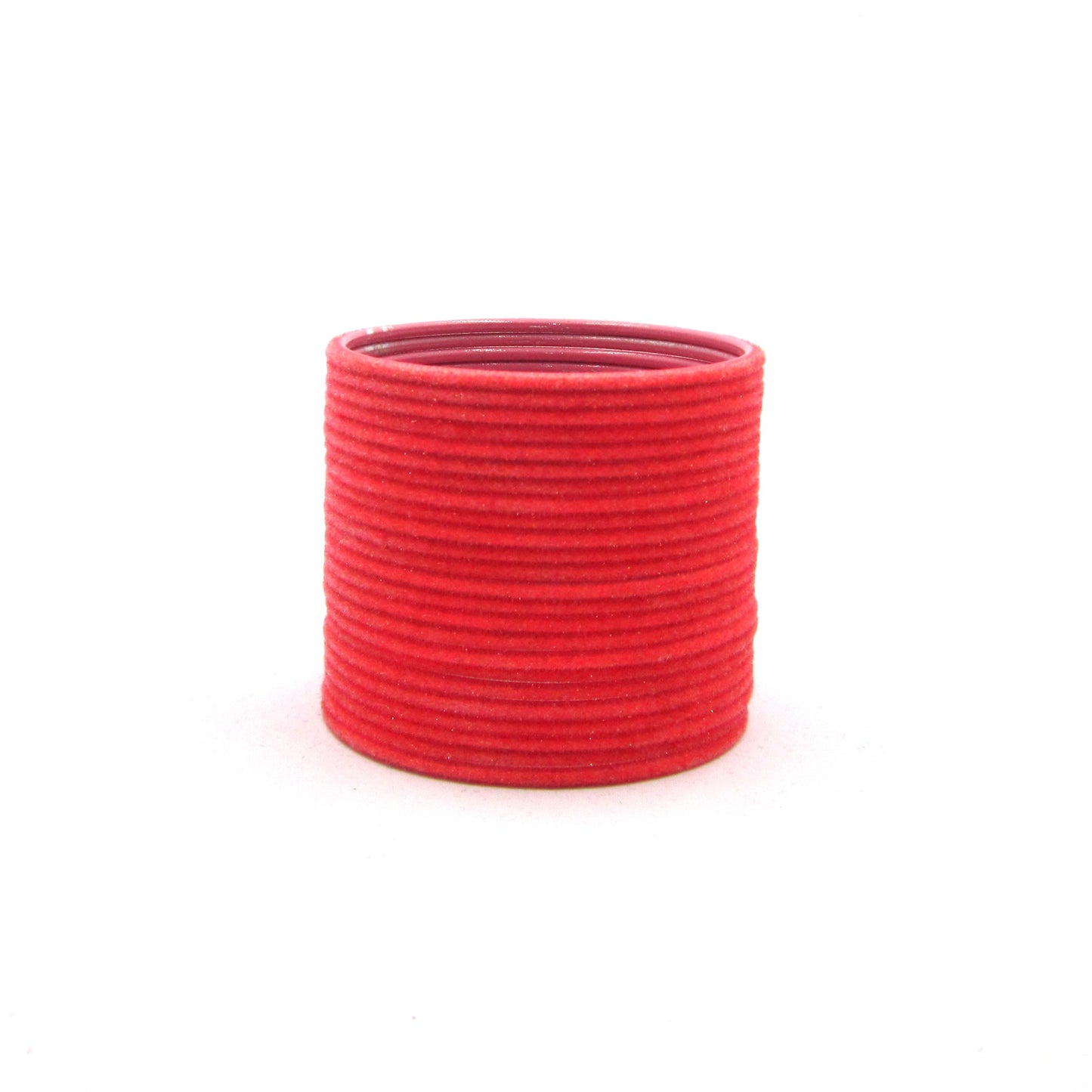 Velvet Peach Gajari Metal 24 Bangles by Enava