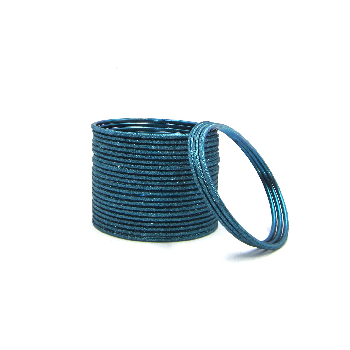 Shiny Peacock Metal 24 Bangles by Enava