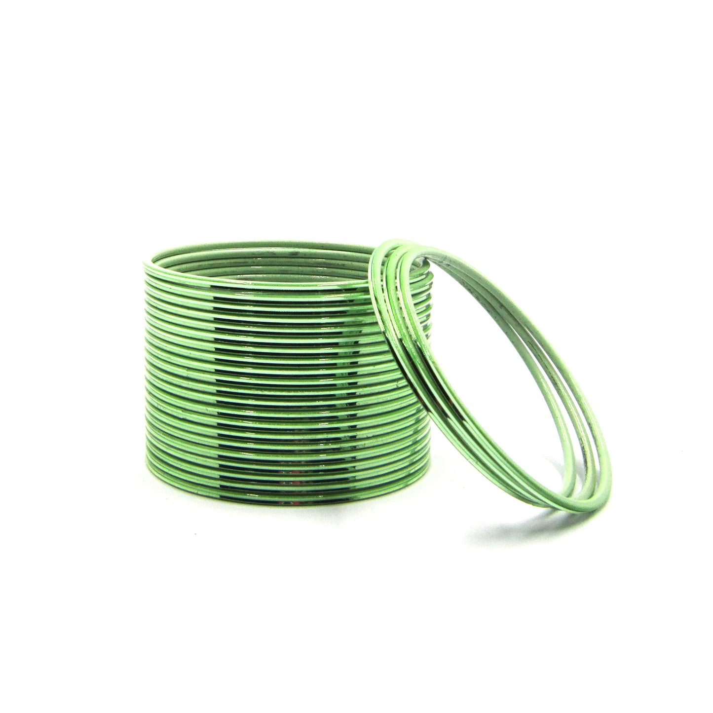 Glossy Pista Metal 24 Bangles by Enava