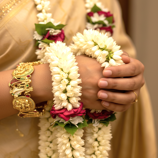 Temple Antique Rajwadi Laxmi Varmala Gold Plated Bangles By Enava Bangle Enava Jewels.