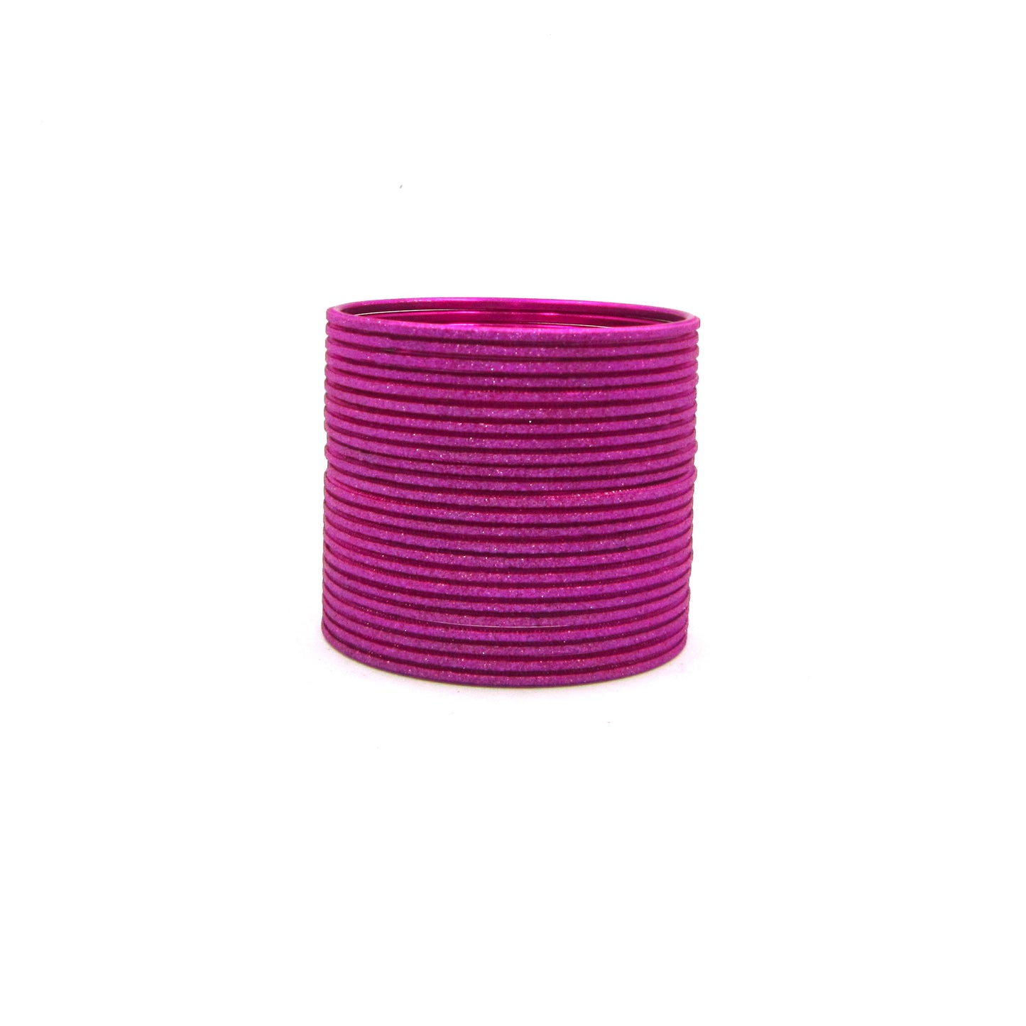 Shiny Rani Pink Metal 24 Bangles by Enava