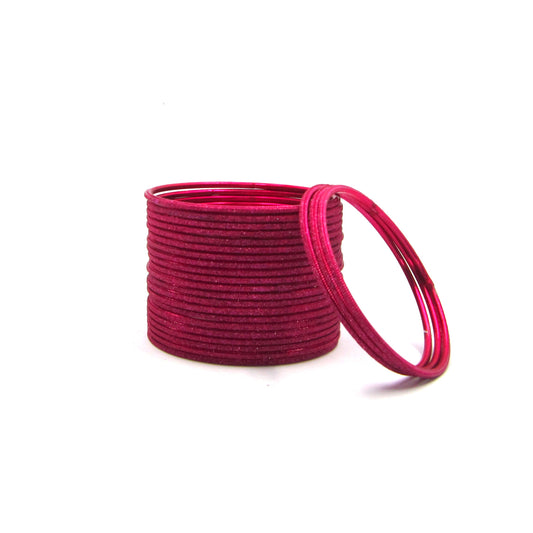 Shiny Strawberry Metal 24 Bangles by Enava