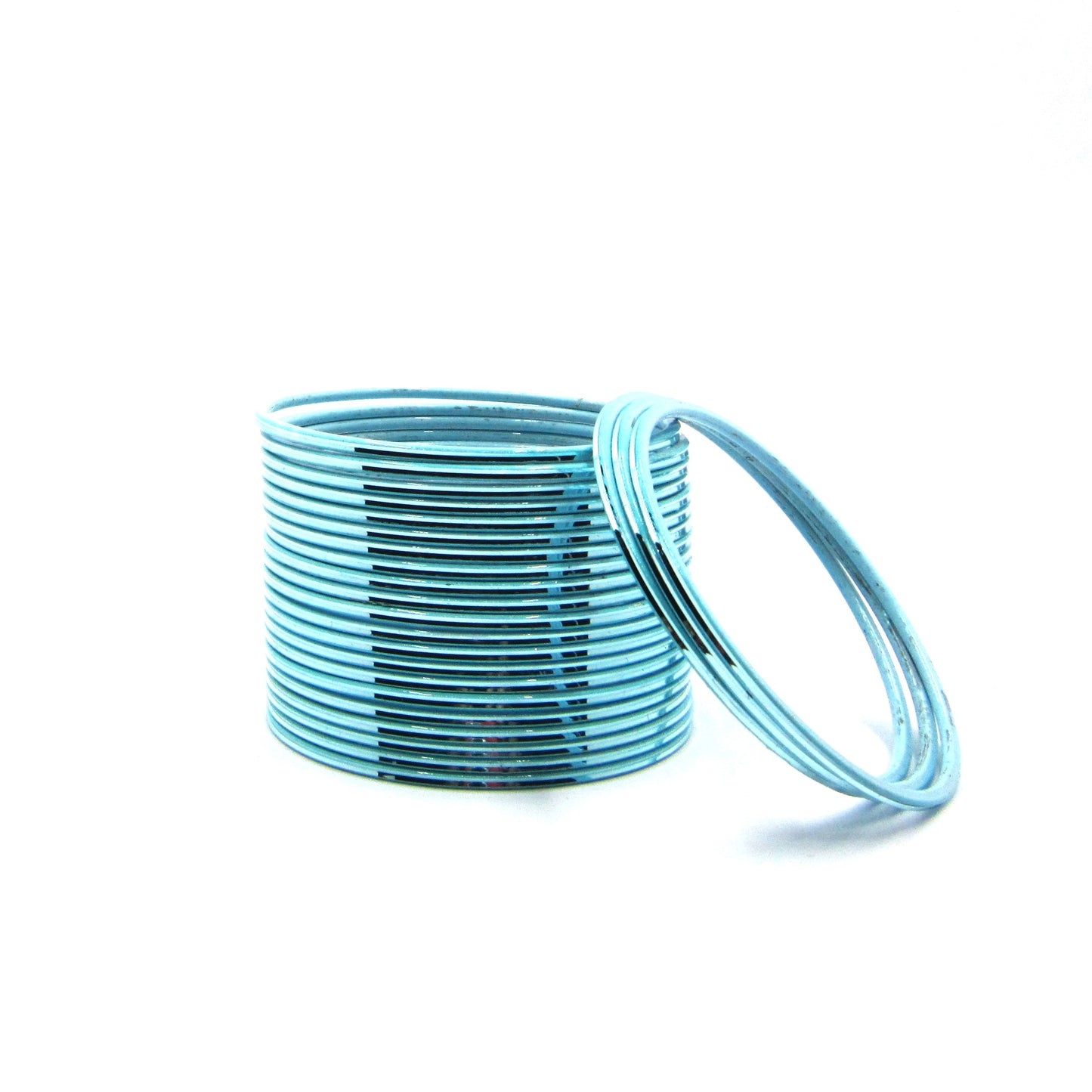 Glossy Light Surf Metal 24 Bangles by Enava