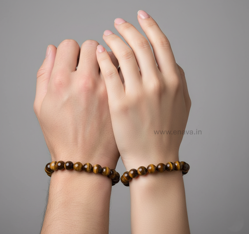 Tiger Eye Bracelet for Confidence & Protection | Prosperity, Success, Protection, Luck Gemstone by Enava Gems Bracelet Enava Jewels.
