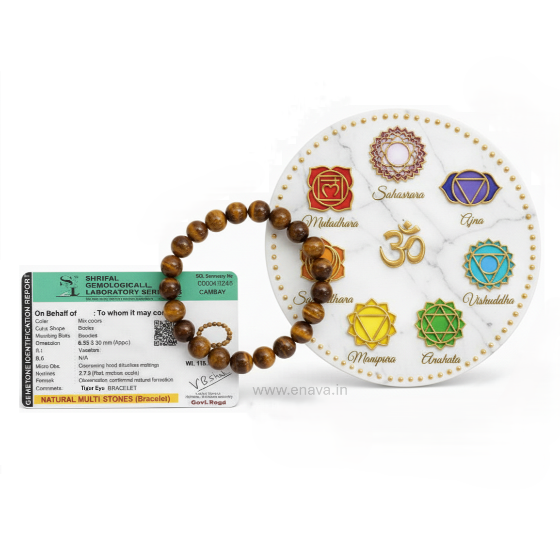 Tiger Eye Bracelet for Confidence & Protection | Prosperity, Success, Protection, Luck Gemstone by Enava Gems Bracelet Enava Jewels.