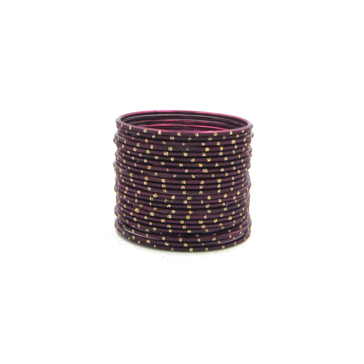 Glitter Wine Metal 24 Bangles by Enava