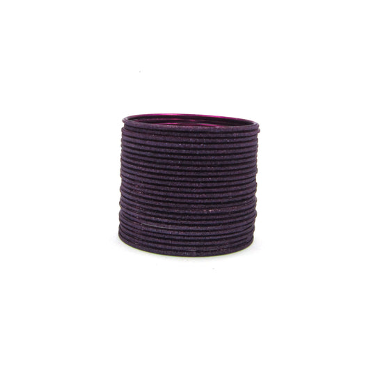 Shiny Wine Metal 24 Bangles by Enava