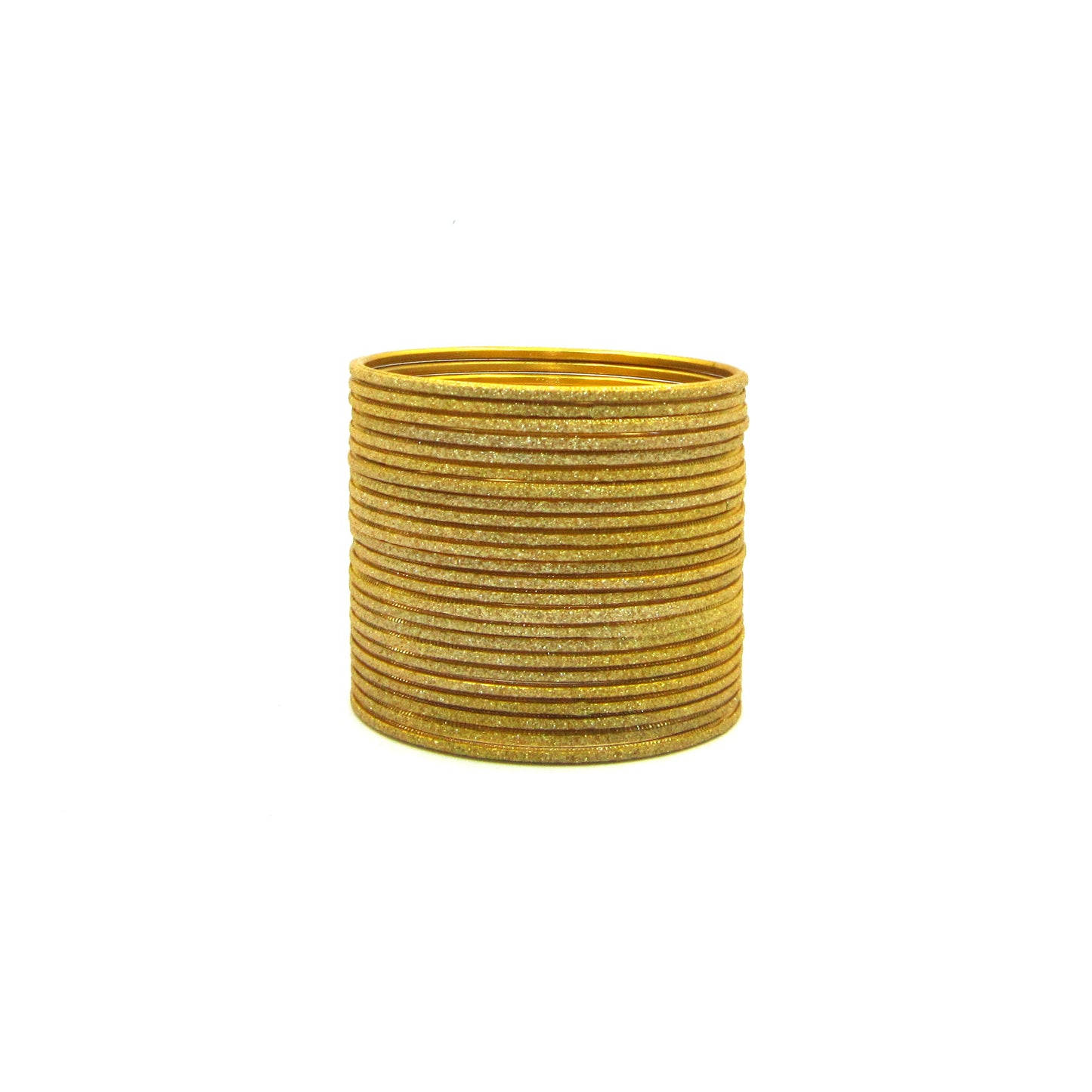 Shiny Yellow Mango Metal 24 Bangles by Enava