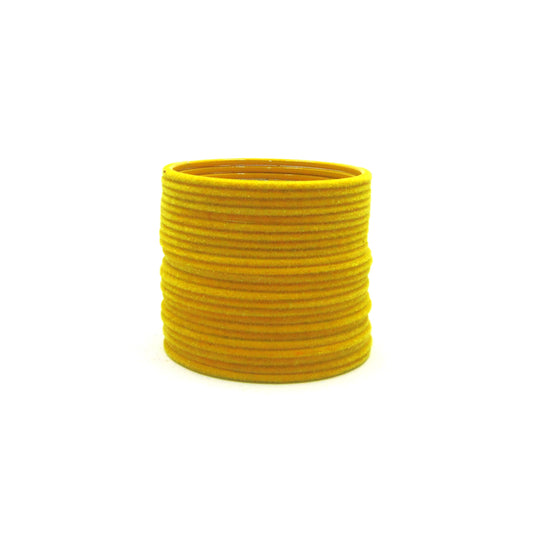 Velvet Yellow Metal 24 Bangles by Enava