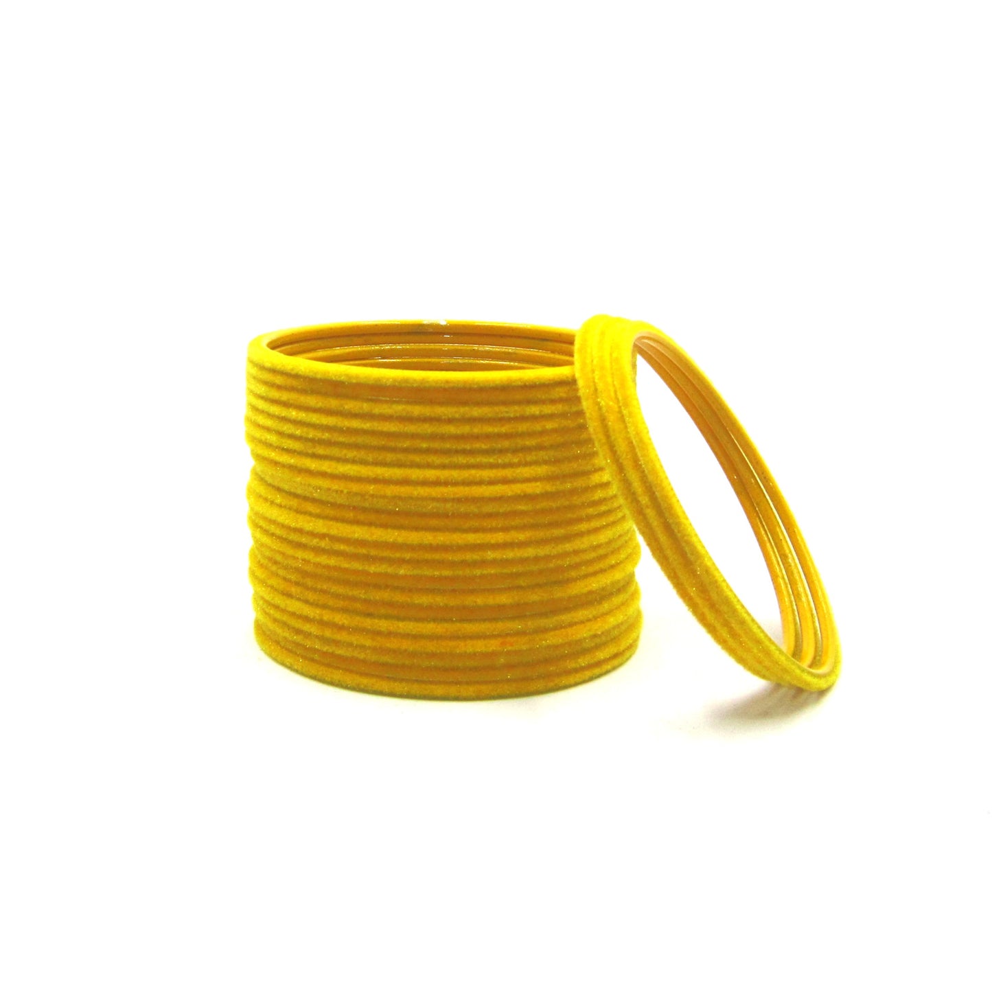 Velvet Yellow Metal 24 Bangles by Enava
