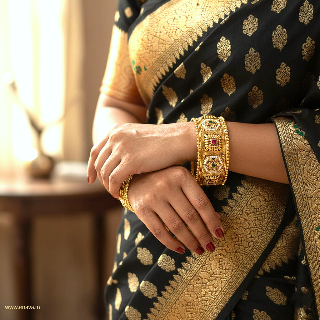 Rajwadi Mehrunisa Kada Bangles by Enava