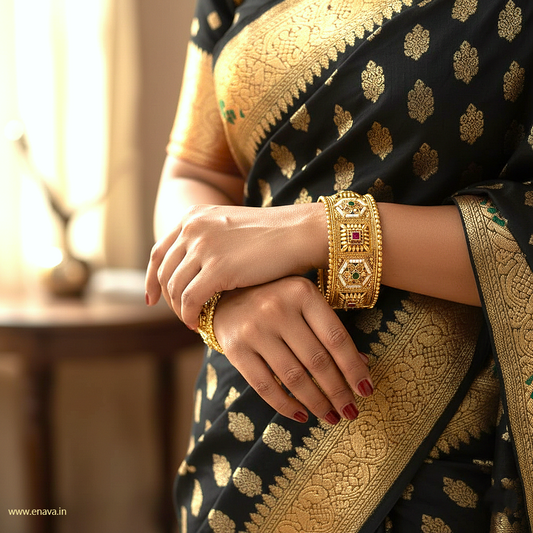 Rajwadi Mehrunisa Kada Bangles by Enava